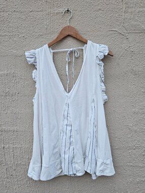 Pilcro Cotton Parachute Tank with Tie Back